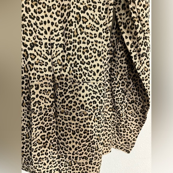 Monarc anthropology open belted cardigan, side pockets,Sz M NWOT animal print - Picture 7 of 10